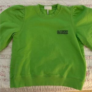 Ganni Puff Sleeve Sweatshirt